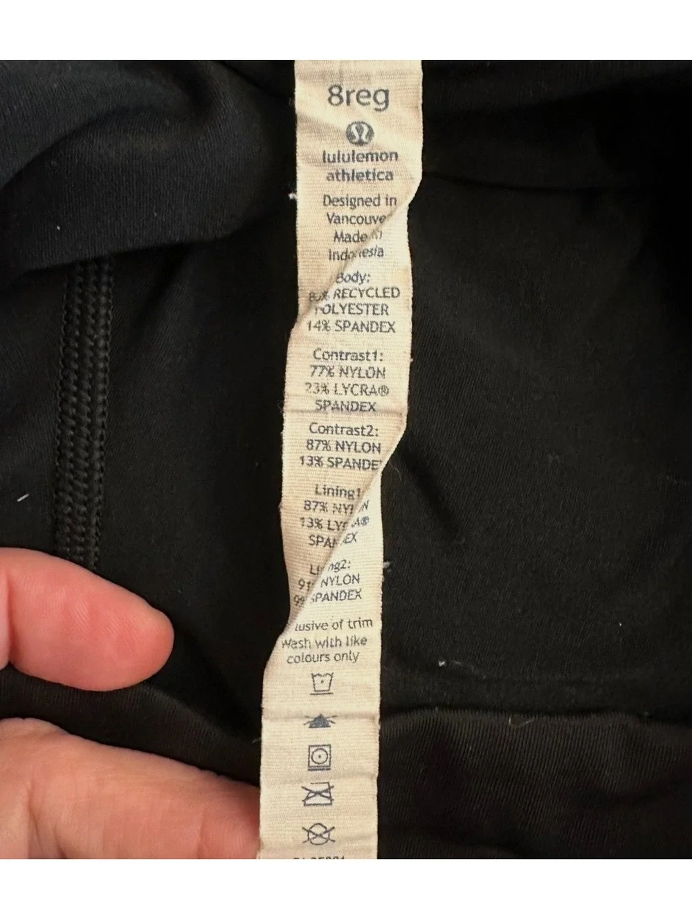 Lululemon Black Pace Setter Skort Sz 8